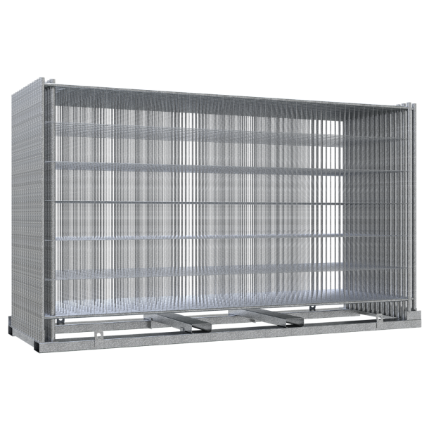 SET | with 30 construction fences and accessories | on combination pallet | Mobile fence profi | with hooks and eyes, without connecting clamps